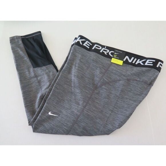 Nike Pro DC5393 010 Women's Plus Sz 3X Dark Gray 365 Mid-Rise Crop Leggings - Picture 4 of 5